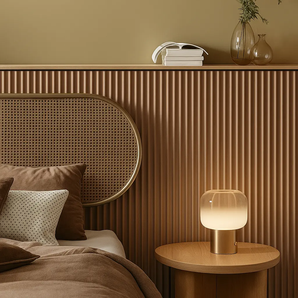 Q INDOOR PANEL WAVE (CAJA) (NOGAL)